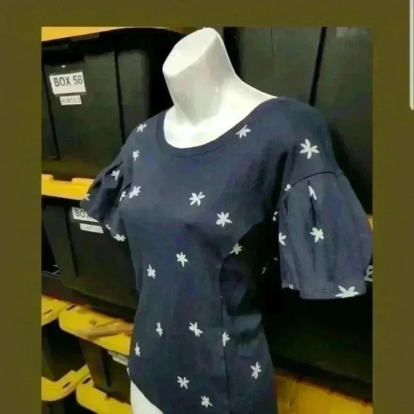 Anthropologie Postage Stamp Ruffle Sleeve Blouse - Picture 3 of 6